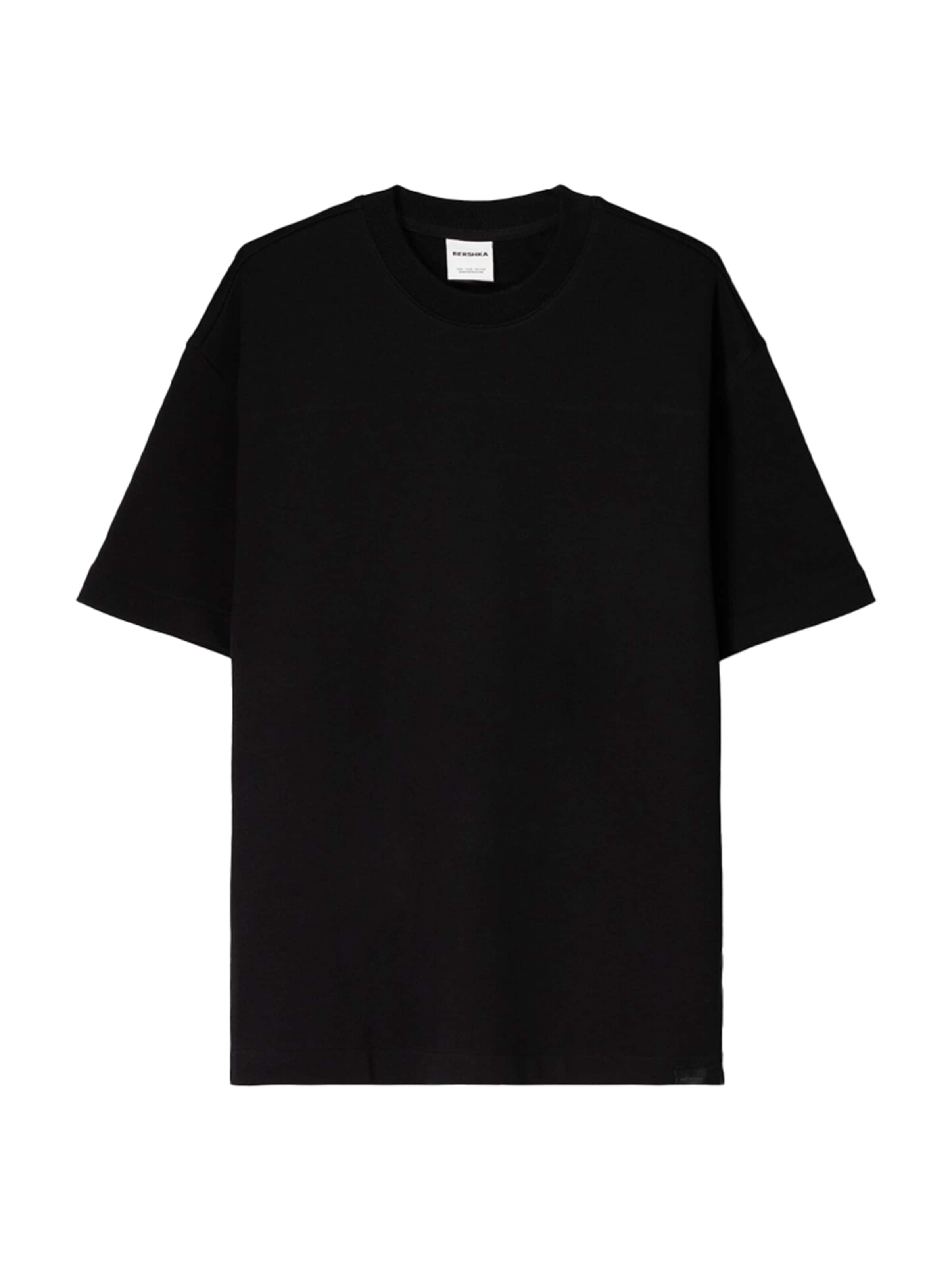T-Shirt Bershka en noir : devant
