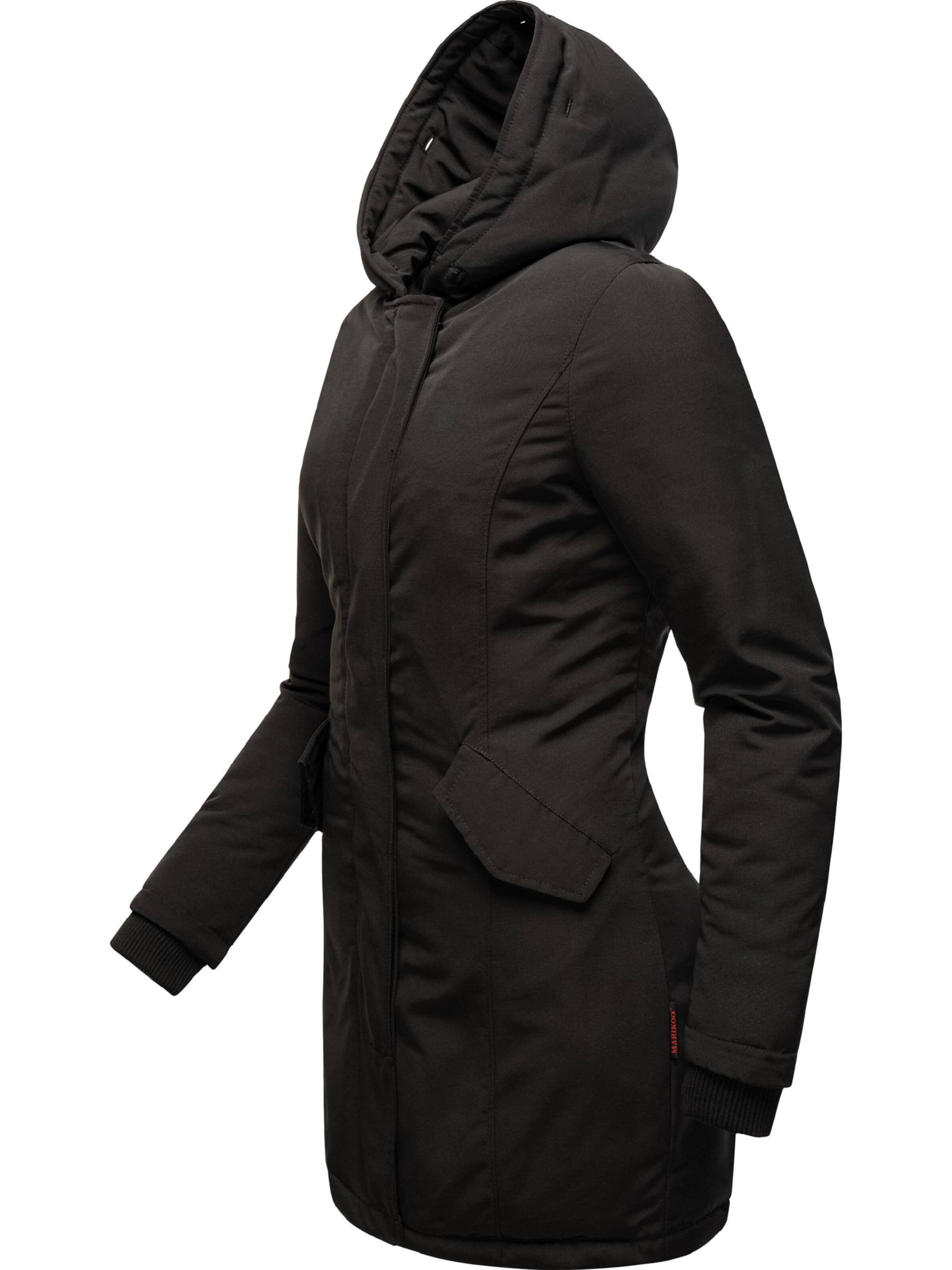 MARIKOO Wintermantel 'Karmaa' in Schwarz