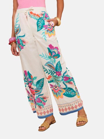 love & roses Wide leg Byxa i beige: framsida