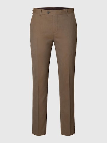 SELECTED - Slimfit Pantalón de pinzas 'SLHNeil' en verde: frente