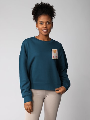 Watapparel Sweatshirt ' Tarot The Reader ' in Blauw: voorkant