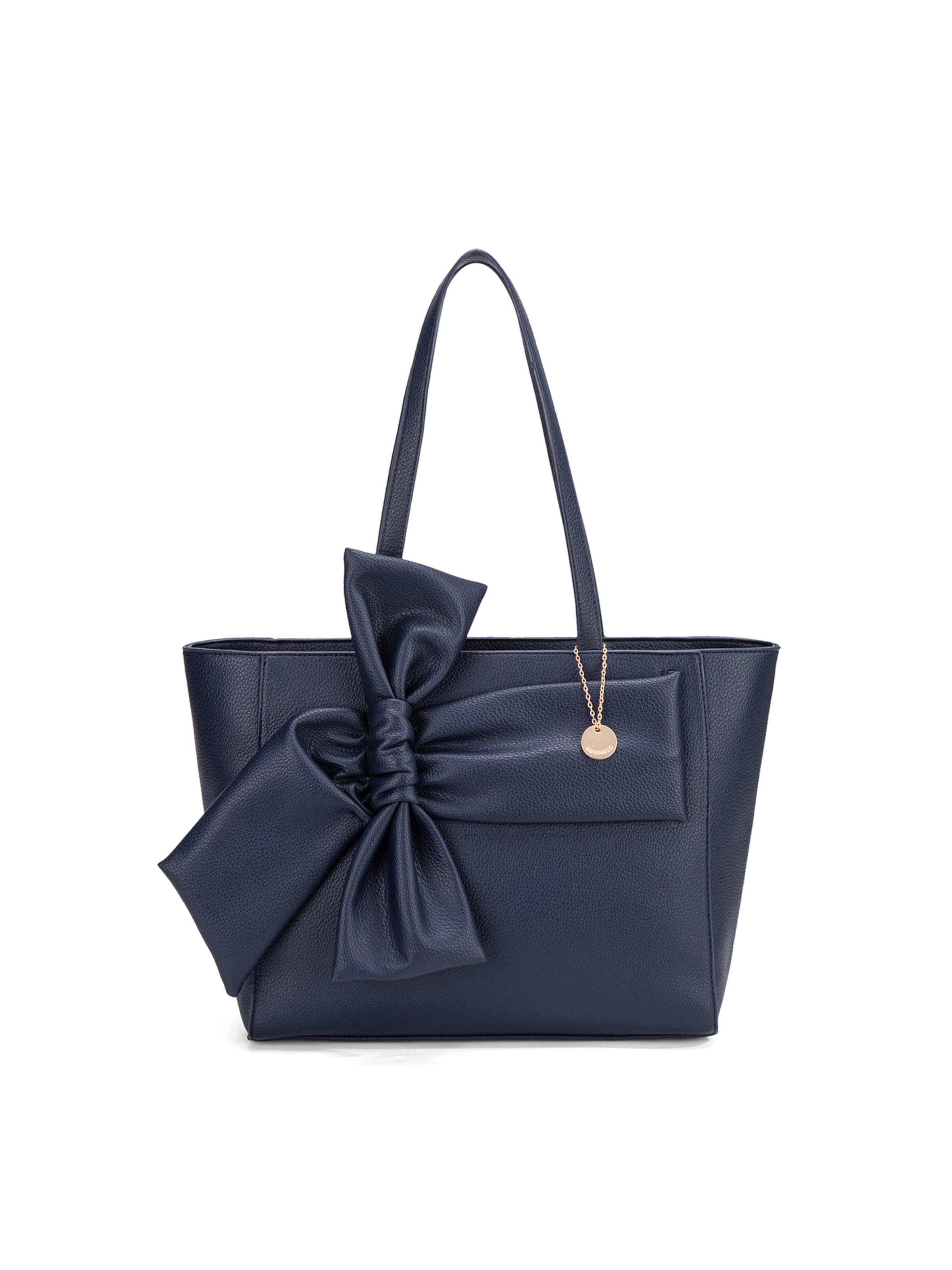 Borsa a spalla 'Borsa a Spalla Donna Velvetine Elite - Pelle Vegana PU con Fiocco' di Diana&Co. in blu: frontale