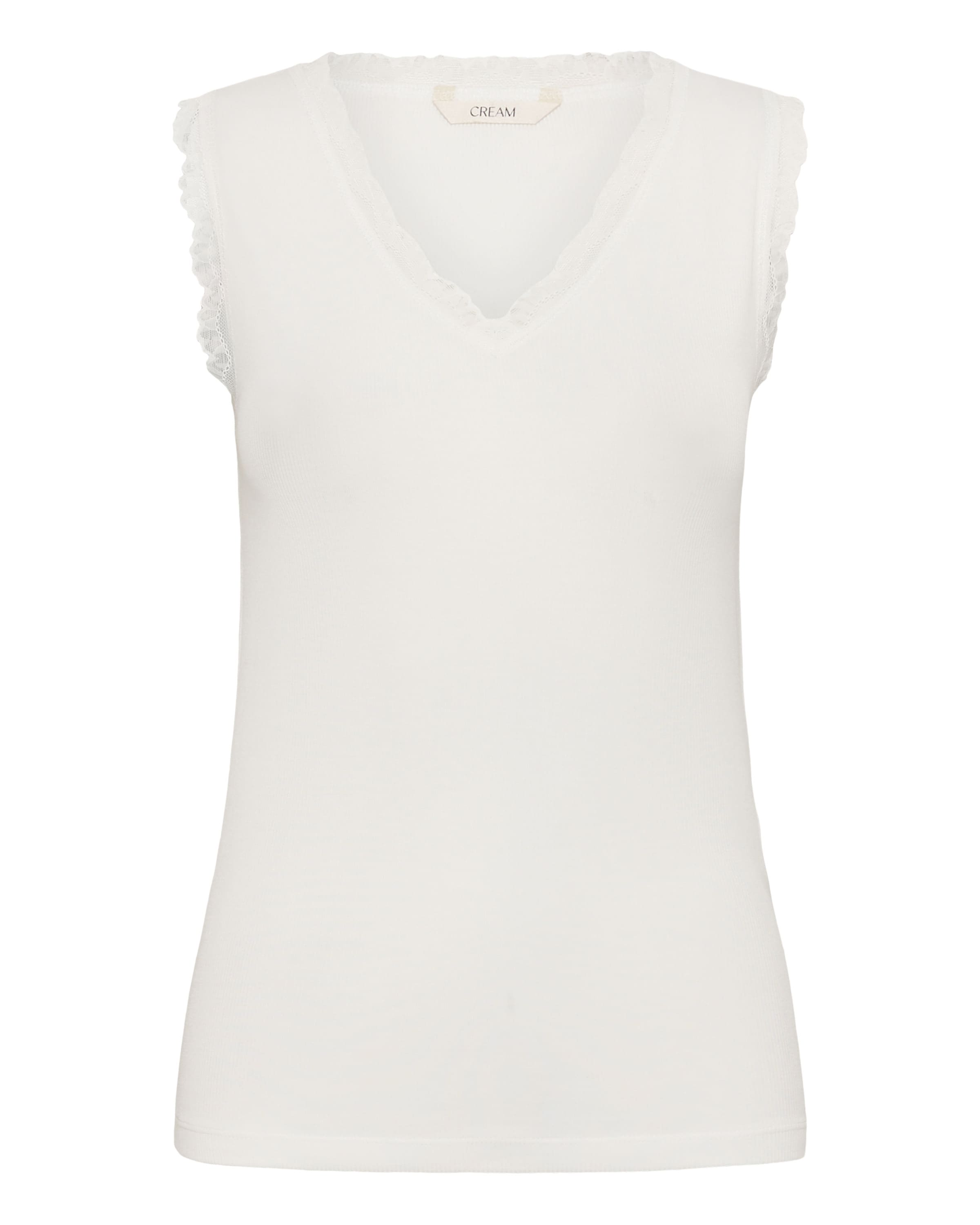 Cream Top 'Yuni' - Biela: predná strana