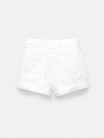 Pull&Bear Normální Džíny – bílá