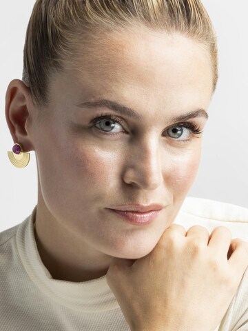 Luxenter Earrings 'KORU' in Purple