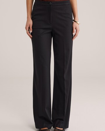 WE Fashion Обычный Плиссированные брюки в Черный