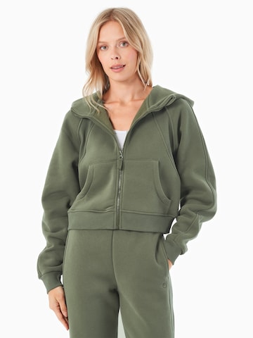 Organication Sweatjacke in Grün: Vorderseite