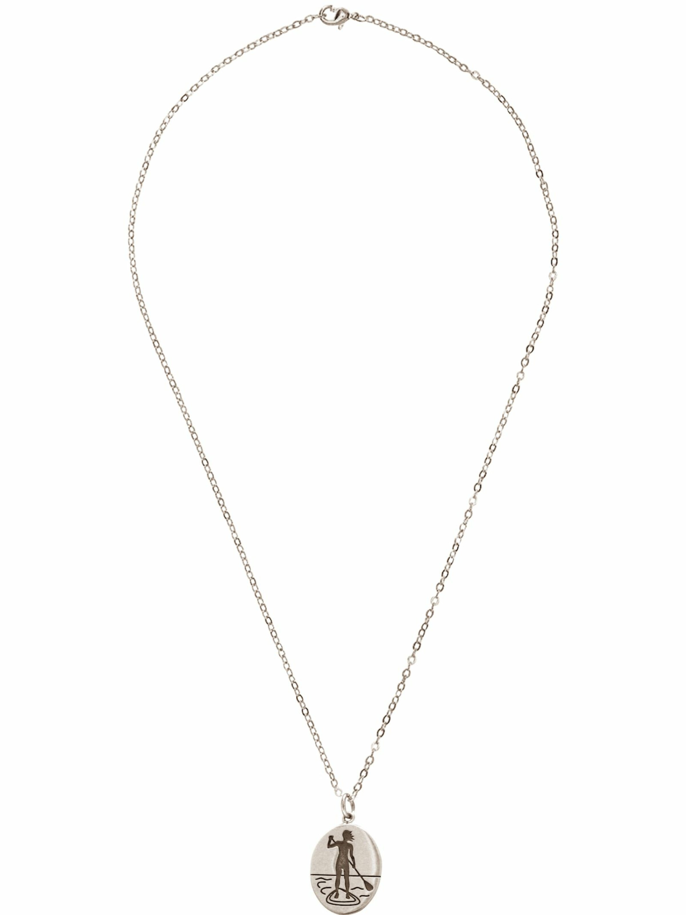 Gemshine Ketting in Zilver: voorkant