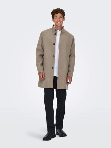 Manteau mi-saison 'ONSCHARLES' Only & Sons en gris