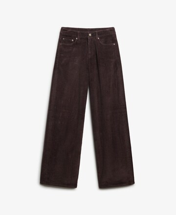 Baggy Pantalon 'Jumbo' Superdry en marron