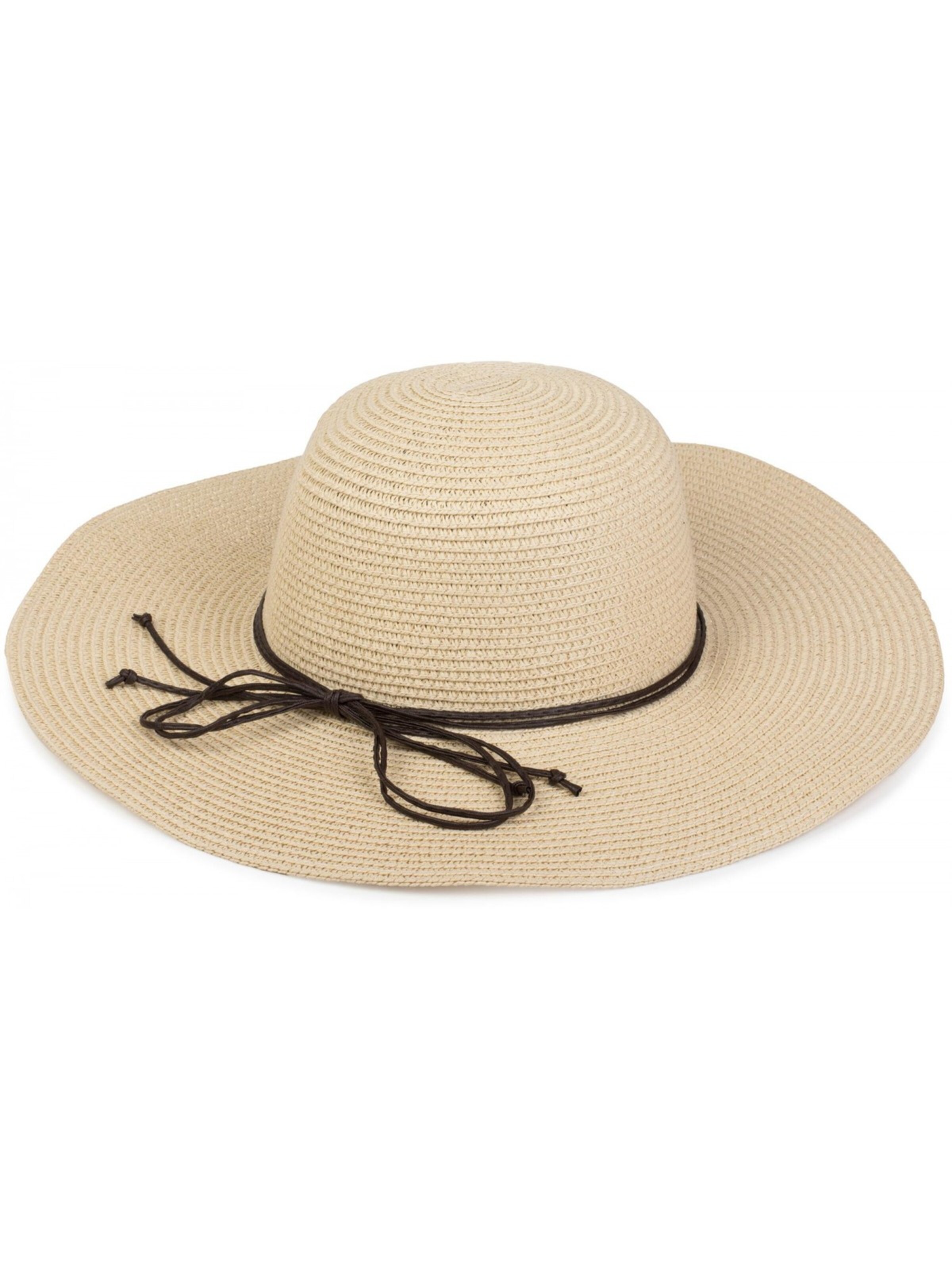 styleBREAKER Hat 'Floppy Sonnenhut mit schmalem Zierband und Schleife' in Beige