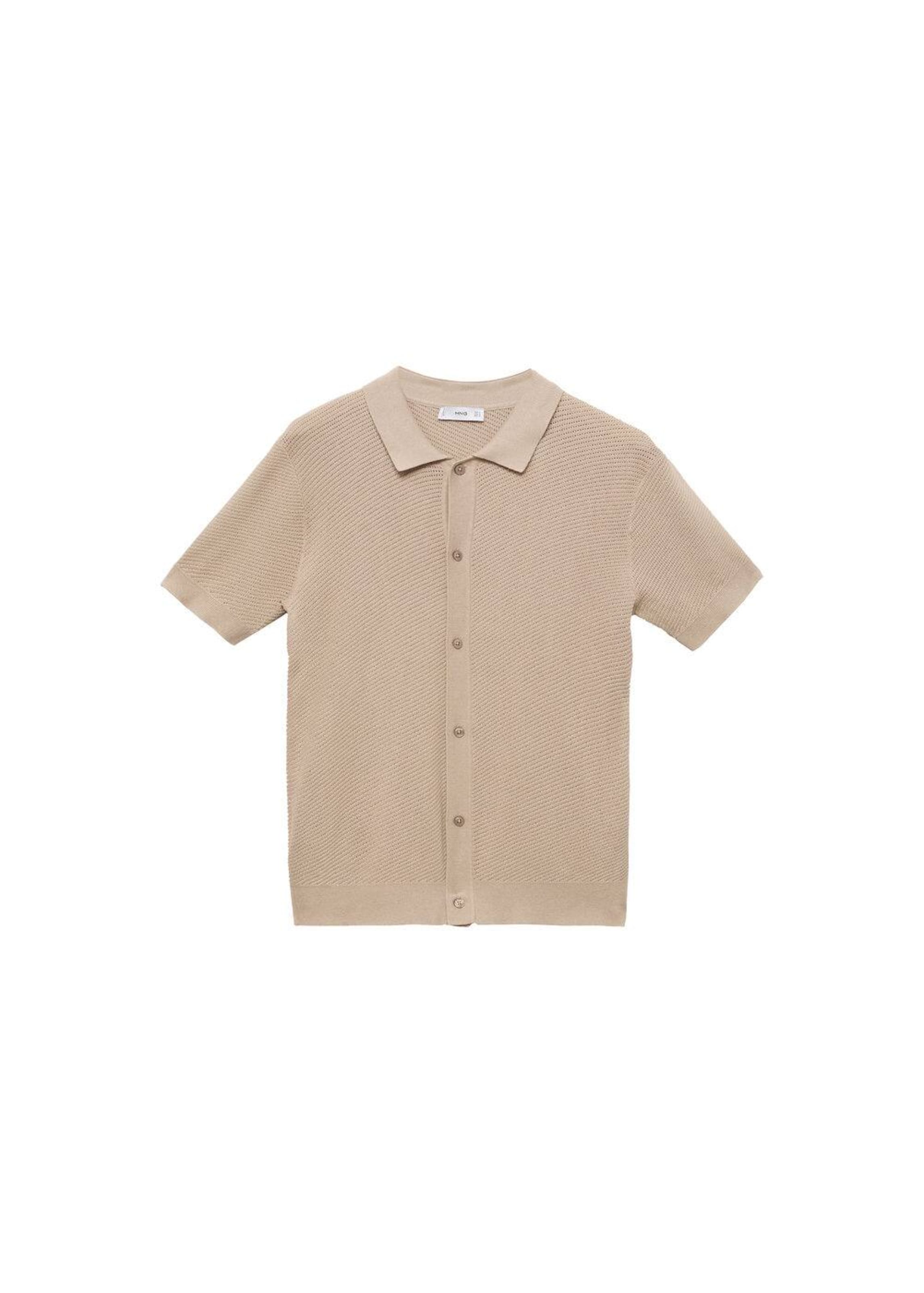 MANGO MAN Hemd 'Canario' in Beige: Vorderseite