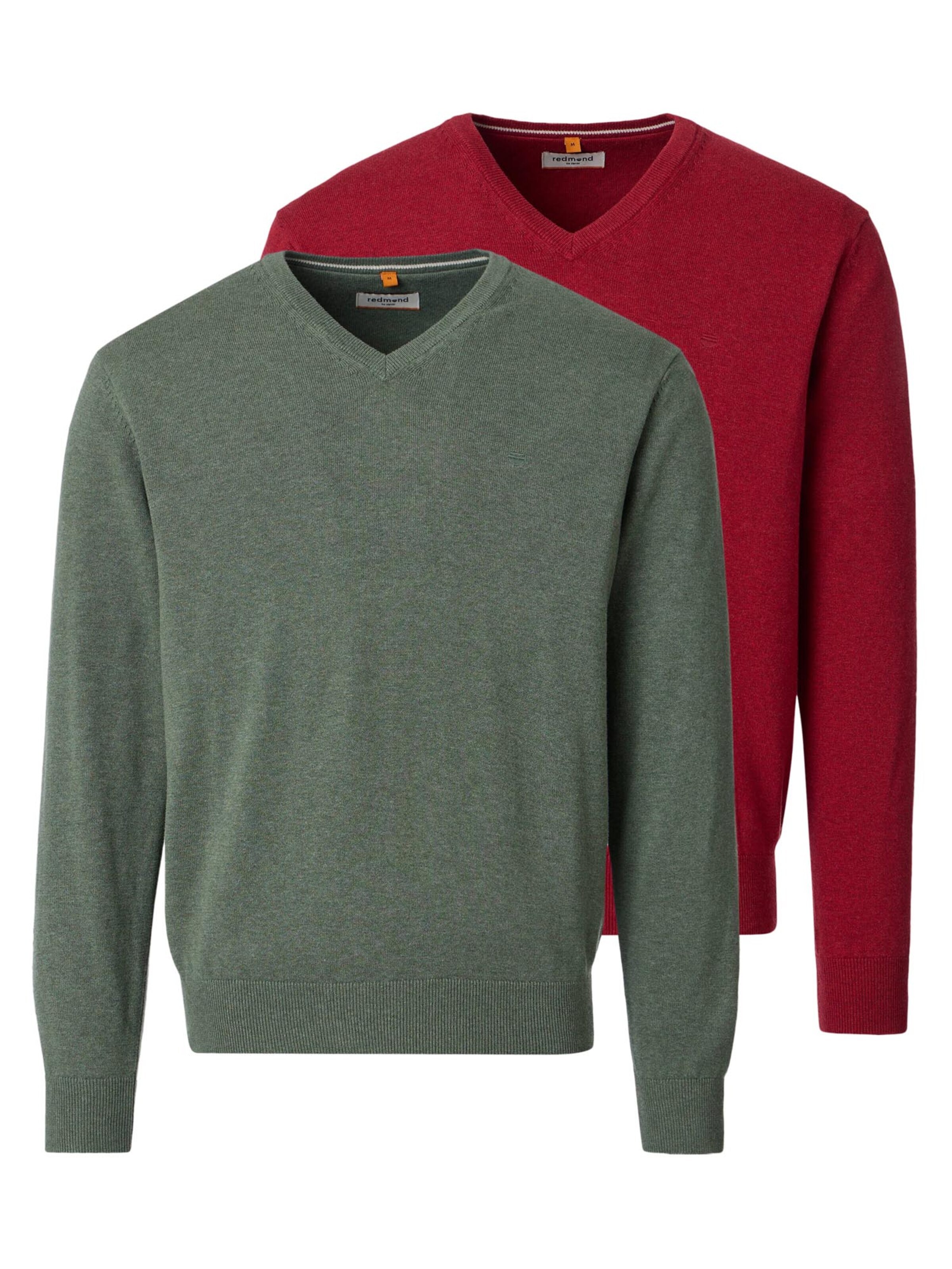 Pull-over 'Basic' redmond en vert : devant