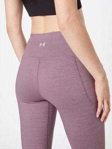 UNDER ARMOUR Skinny Sporthose 'Meridian' in Lila