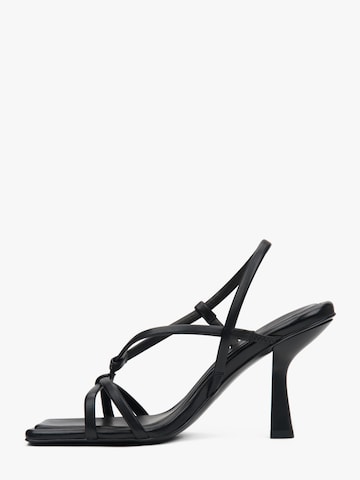 Estro Sandal '2238-2' in Black: front
