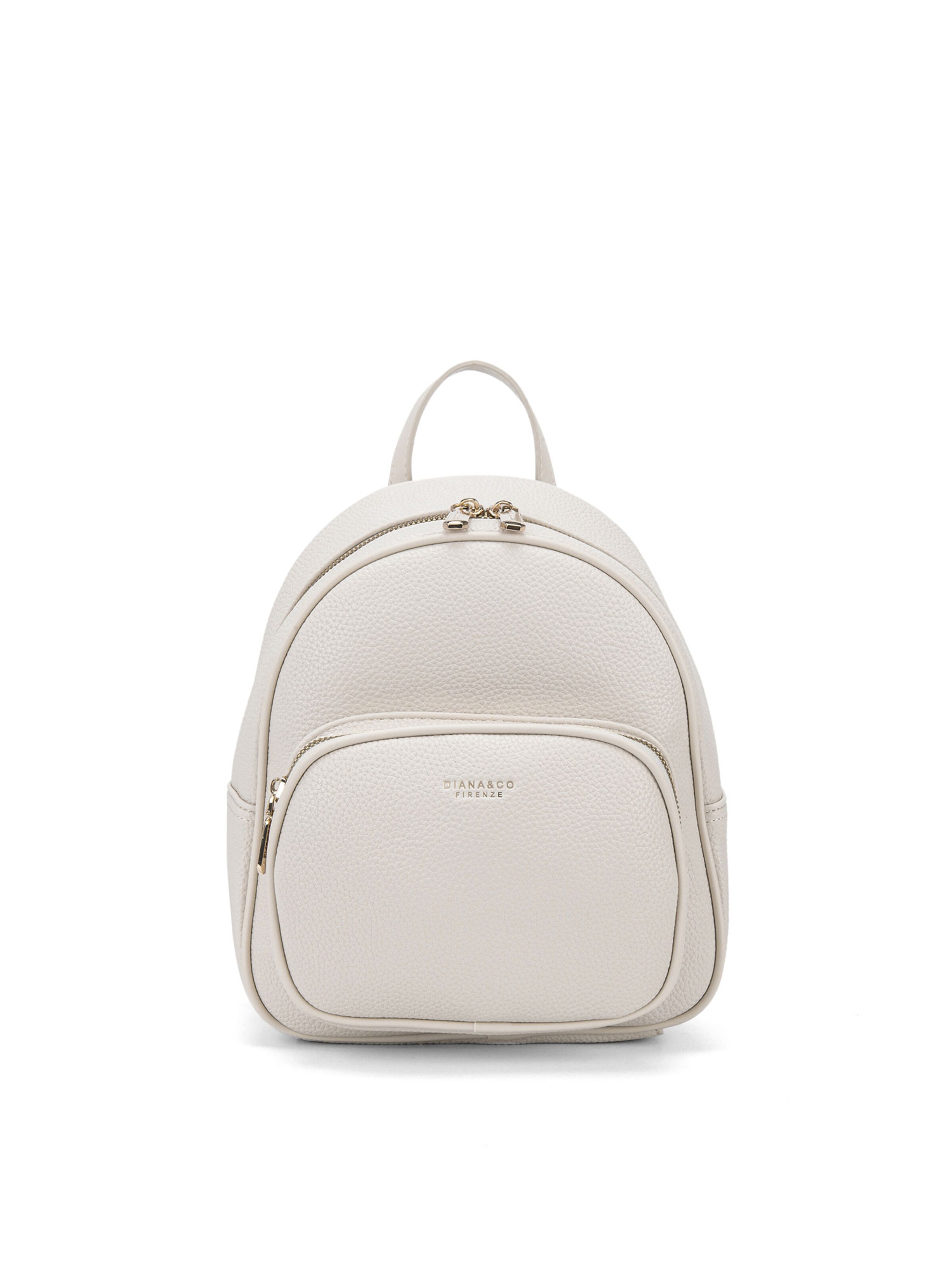 Zaino 'Zaino Donna Vegan Leather con Zip e Tasche Organizzate - Diana & Co' di Diana&Co. in beige: frontale