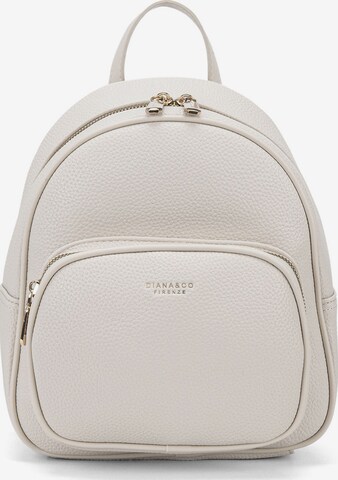 Zaino 'Zaino Donna Vegan Leather con Zip e Tasche Organizzate - Diana & Co' di Diana&Co. in beige: frontale