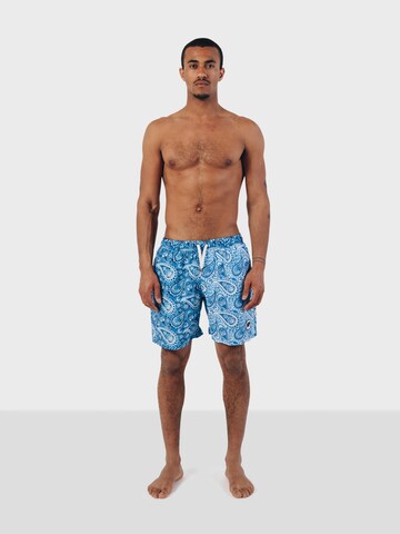 Trendsplant Badshorts ' PAISLEY SEAQUAL®YARN ' i blå