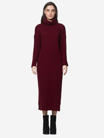 Elara Kleid in Rot: Vorderseite