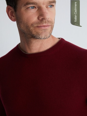 SILK & CASHMERE Gebreid vest in Rood: voorkant
