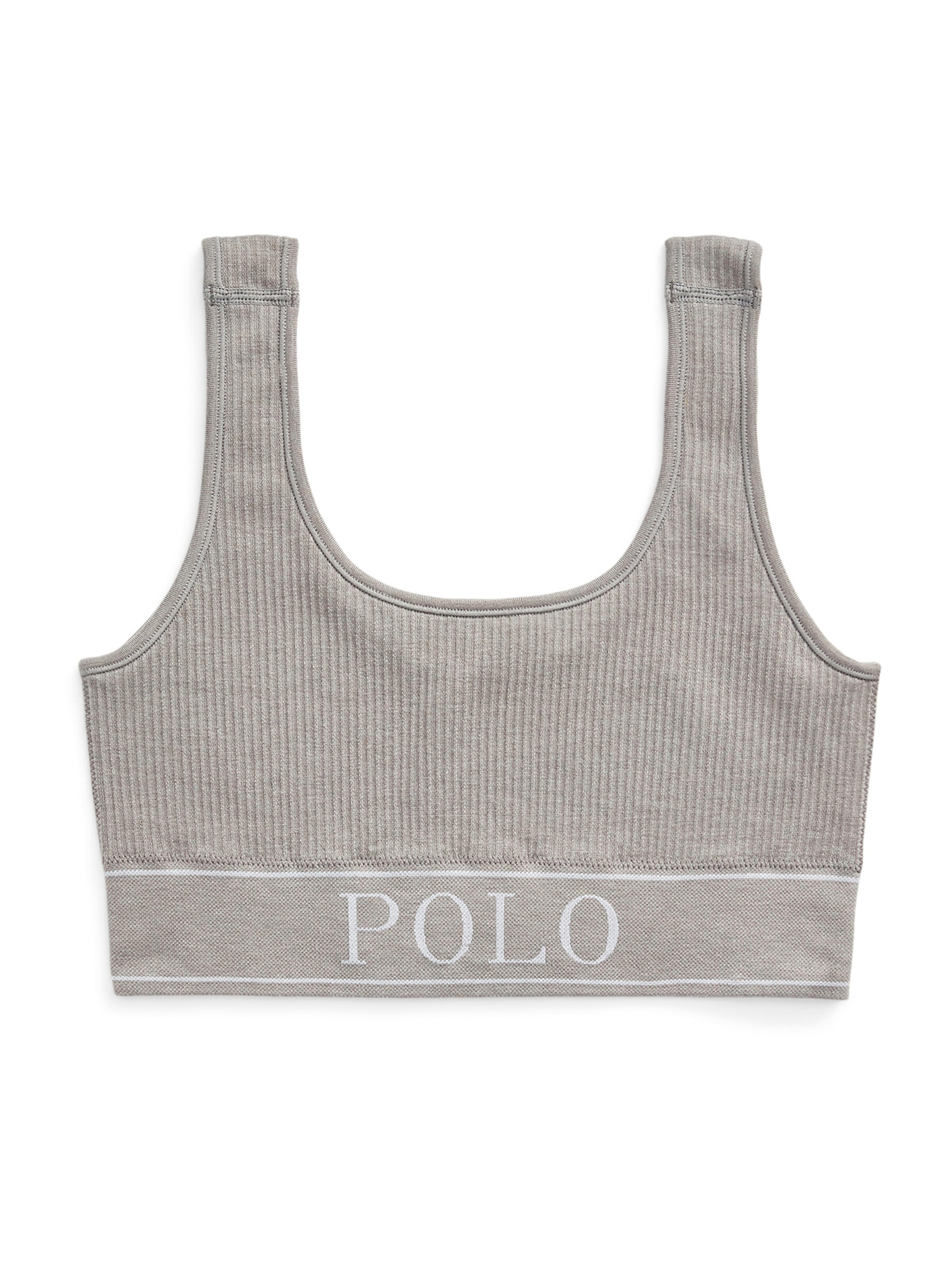 Polo Ralph Lauren Bralette Bra ' Scoop Neck Top ' in Grey: front