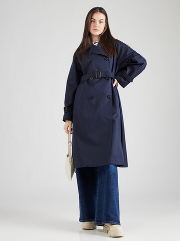 Weekend Max Mara - Abrigo de entretiempo 'CANASTA' en azul: frente