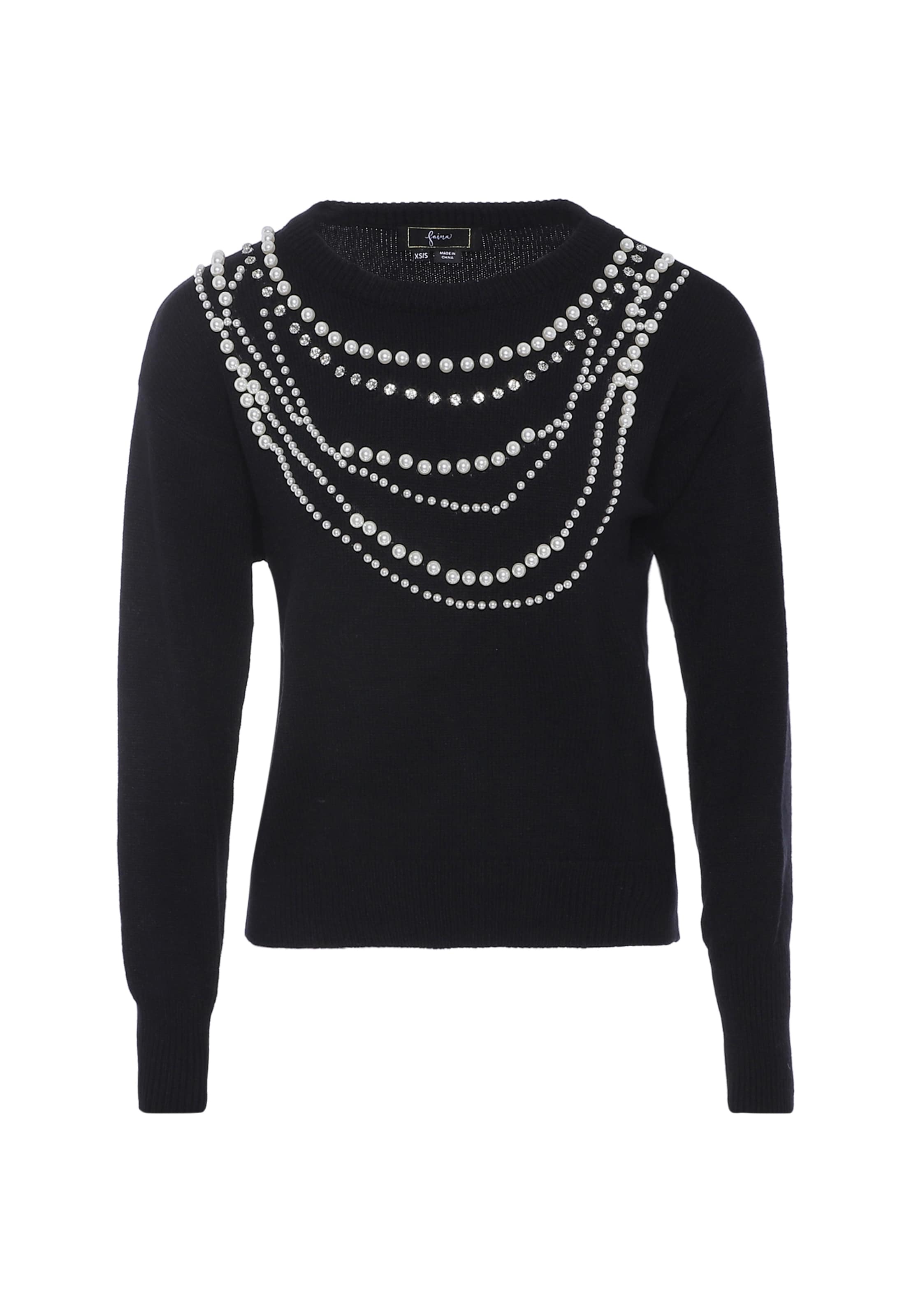 faina Pulóver - fekete: elől