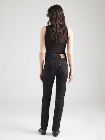 LEVI'S ® Slimfit Jeansy '722 HIGH RISE SLIM' w kolorze czarny