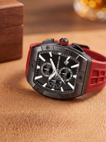 CERRUTI 1881 Zegarek analogowy 'Chronograph Macerata' w kolorze czerwony