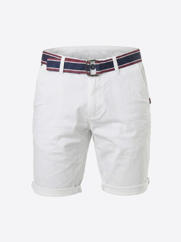 KOROSHI regular Lærredsbukser i hvid: forside