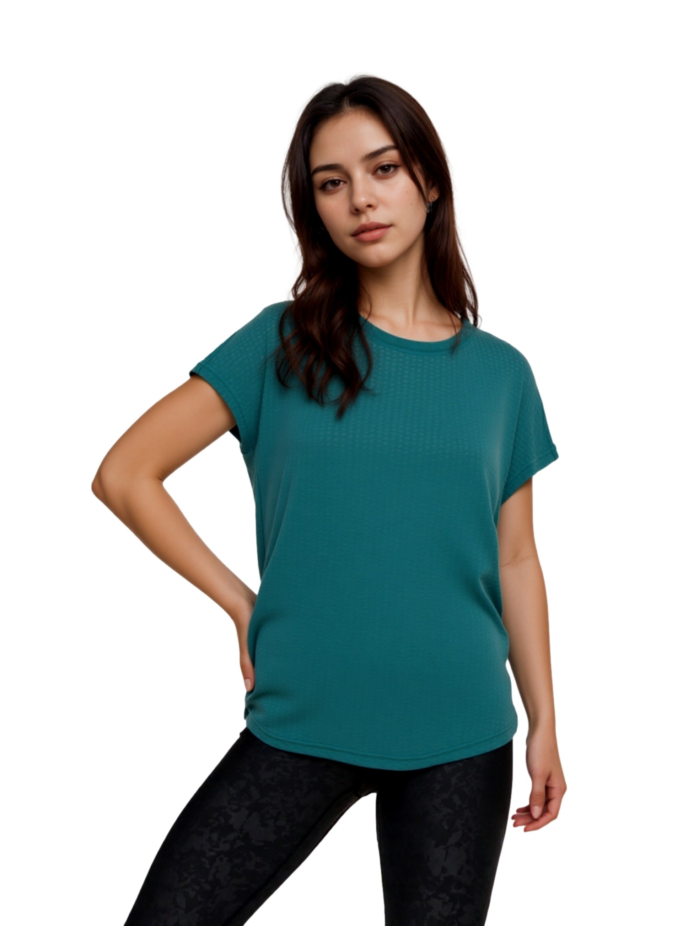 T-shirt 'Aub-Jace' ONLY PLAY en vert : devant