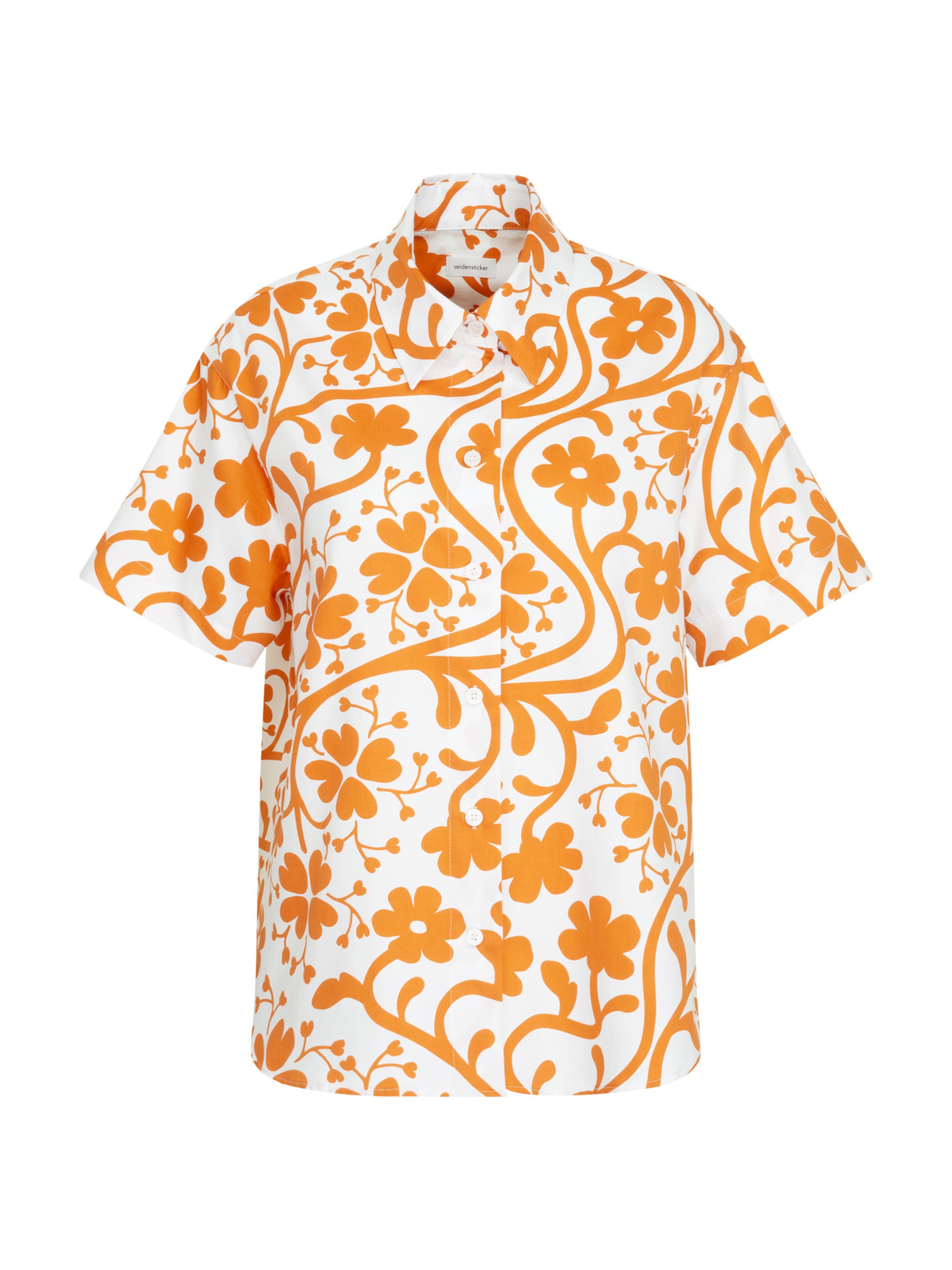 Chemisier 'The Statement Prints' SEIDENSTICKER en orange : devant