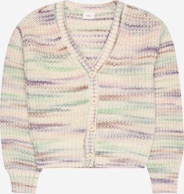 s.Oliver Knit cardigan in White: front