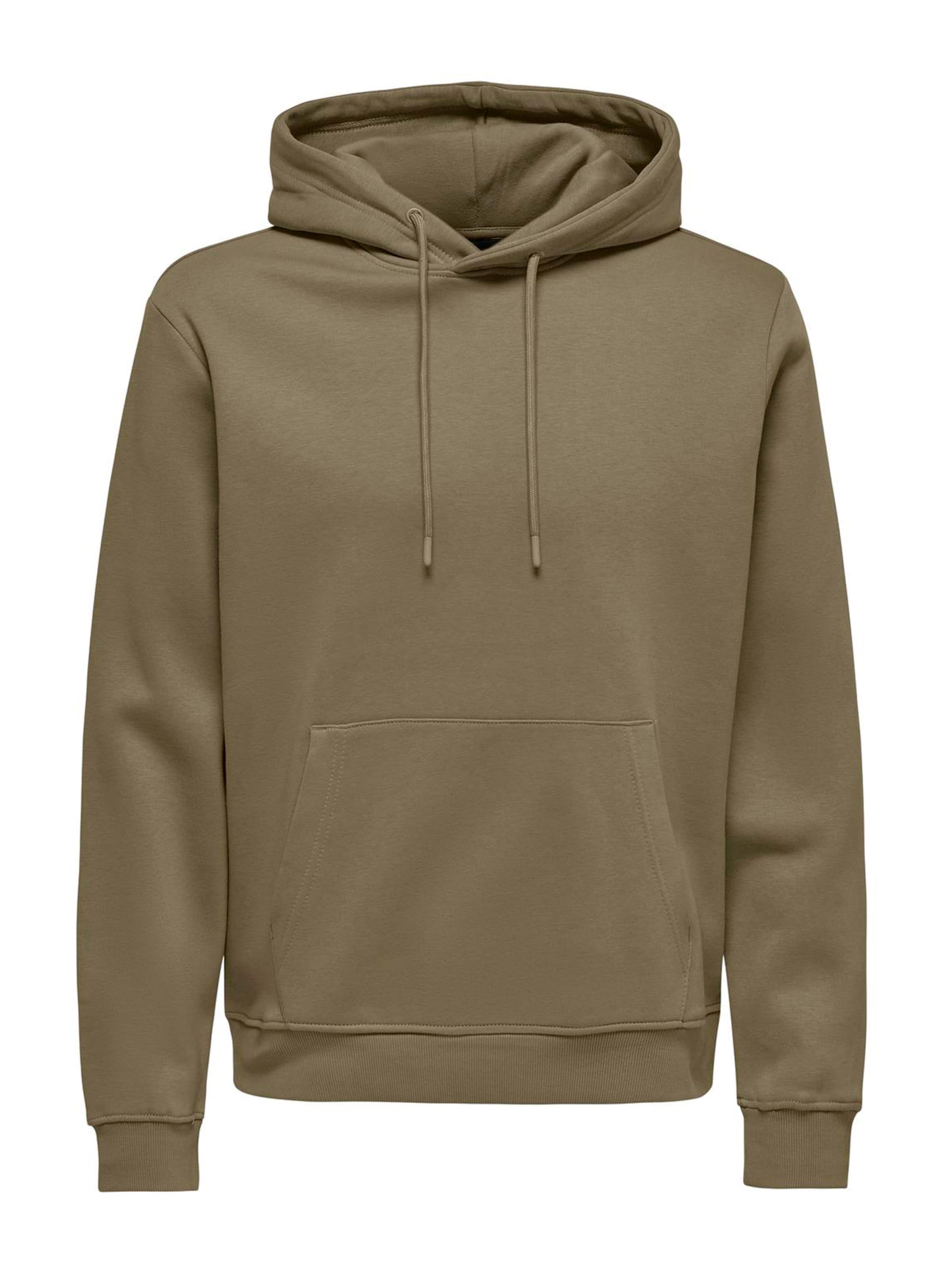 Only & Sons Μπλούζα φούτερ 'ONSConnor' σε καφέ: μπροστά