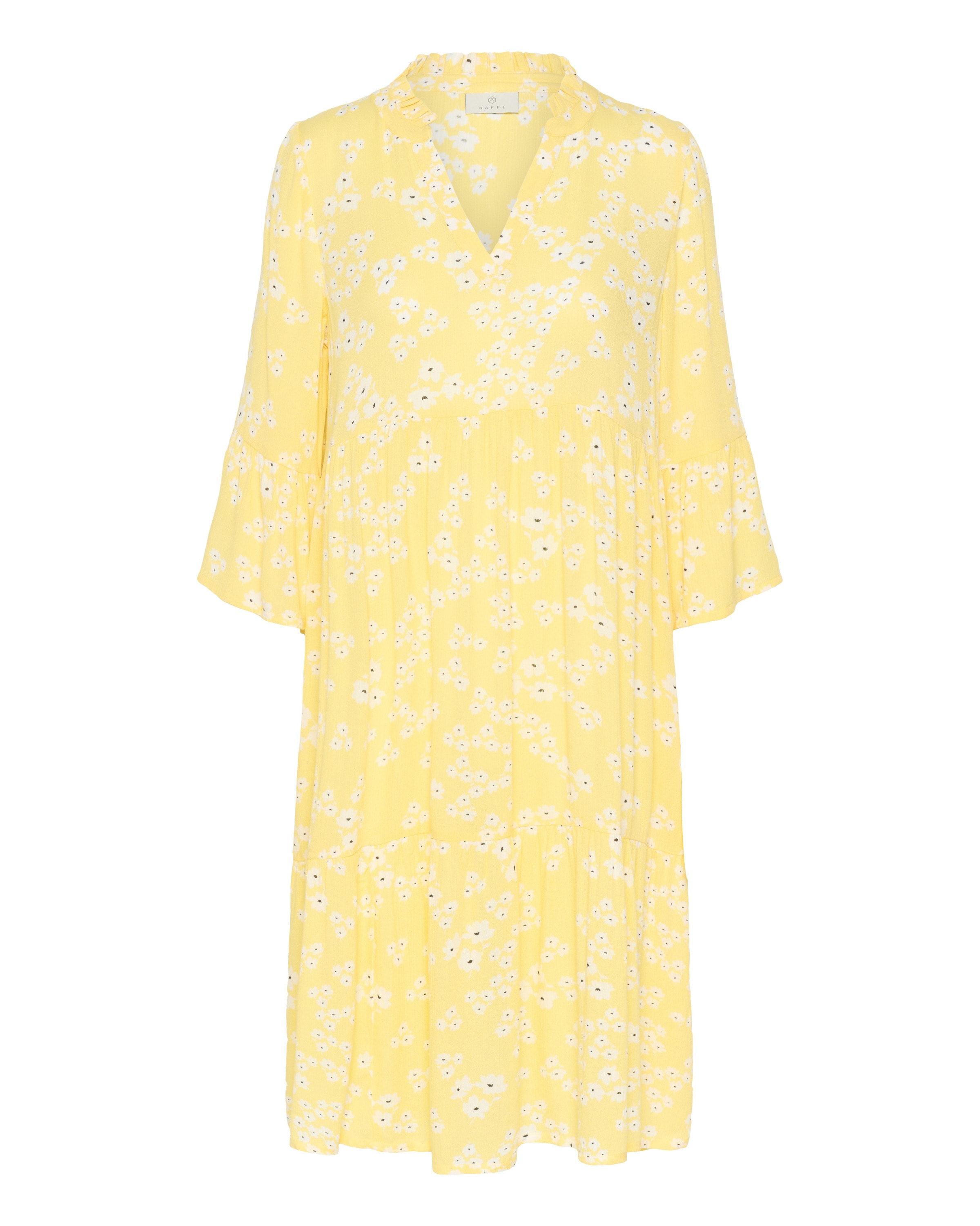 Kaffe Kjole 'Hera Amber' i gul: forside