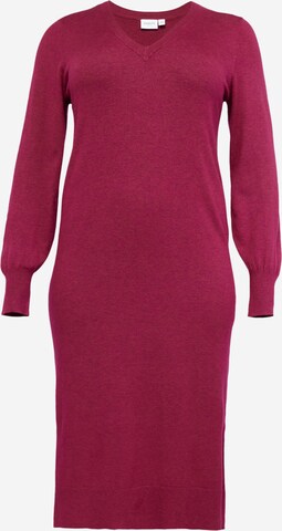 EVOKED Knitted dress in Red: front