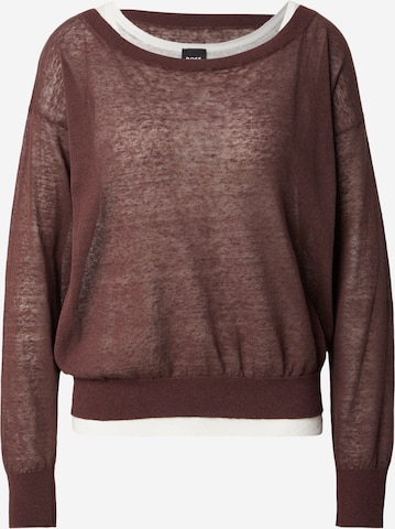 raudona BOSS Megztinis 'Fulipanox': priekis