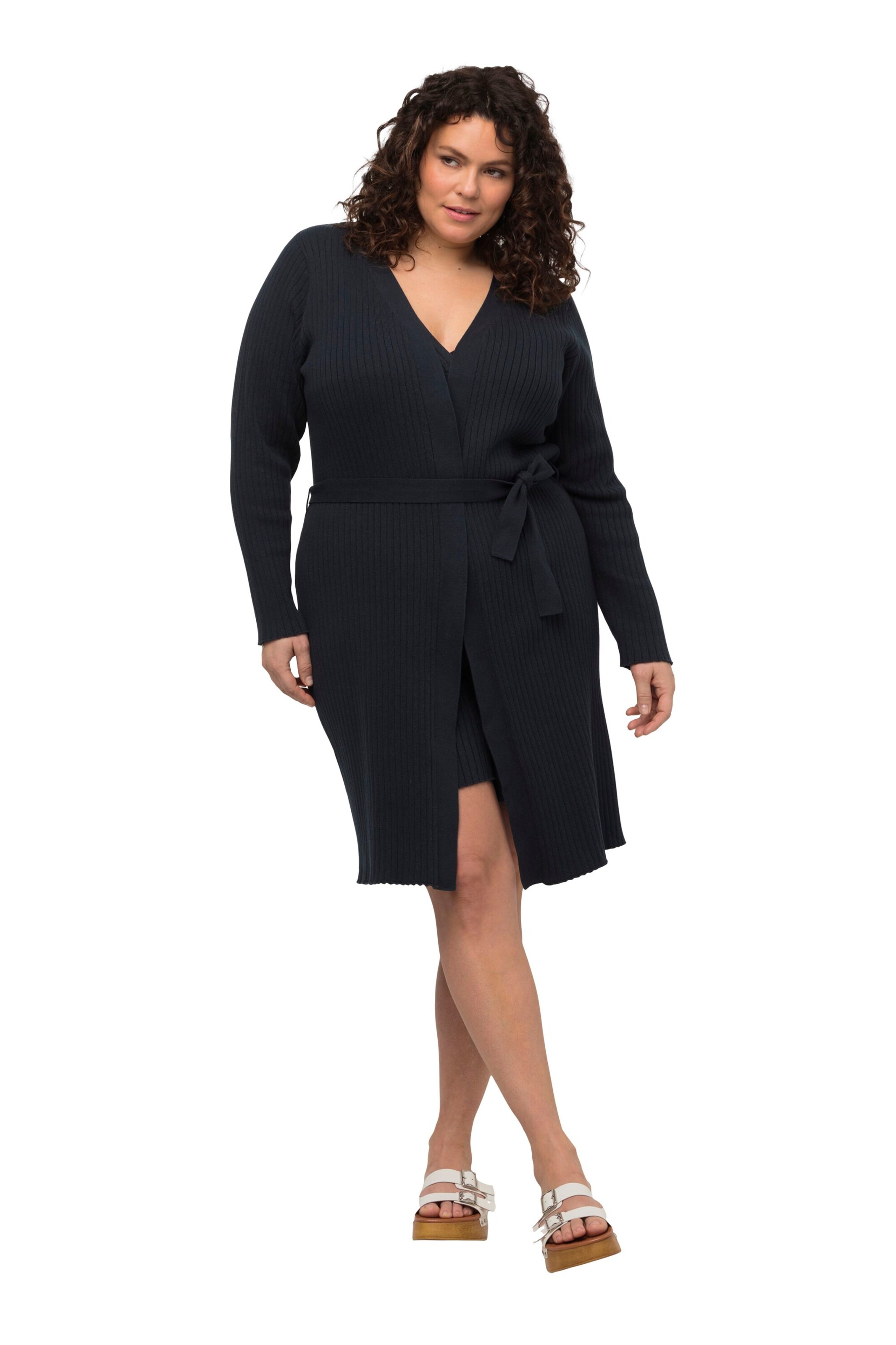 Ulla Popken Strickjacke in Blau