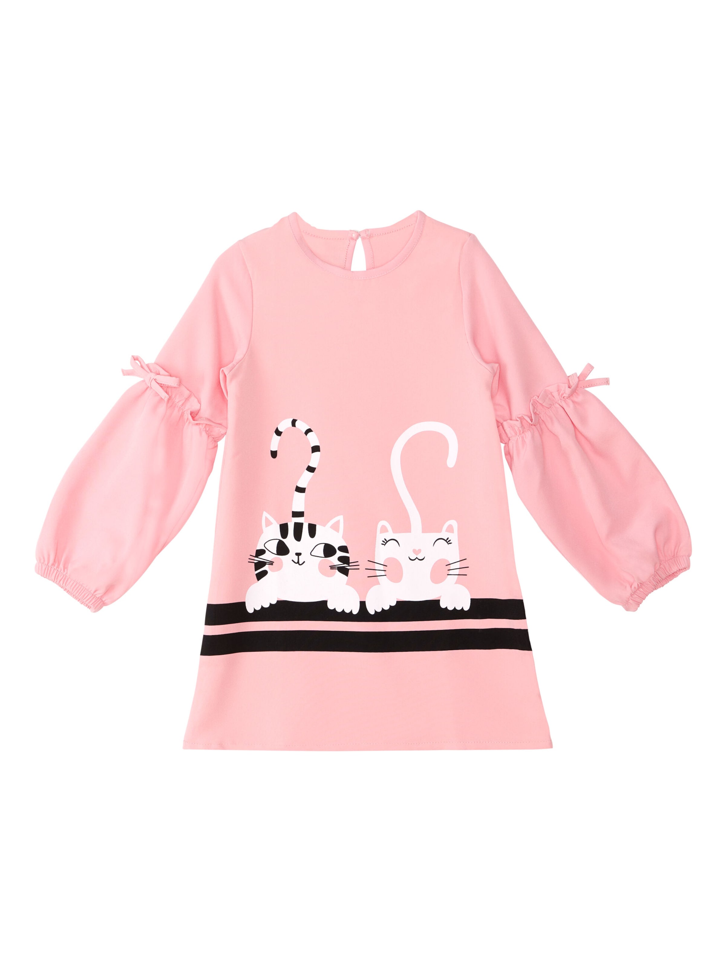 Abito 'Cute Friends' di Denokids in rosa: frontale
