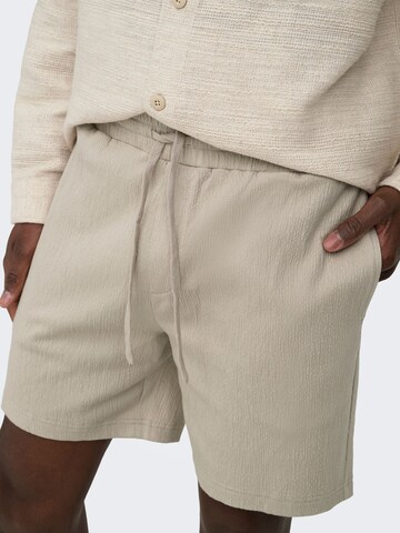 Only & Sons Loosefit Bukser 'ONSEddie' i beige