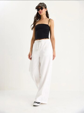 Wide Leg Pantalon Bianco Lucci en blanc