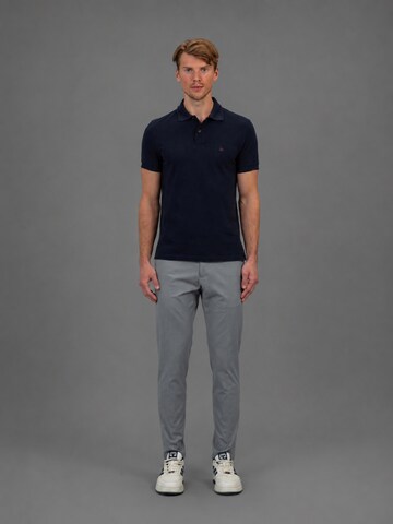Laurent Vergne Shirt 'Hugo Cotton Pique Polo in Navy Blue' in Blue: front
