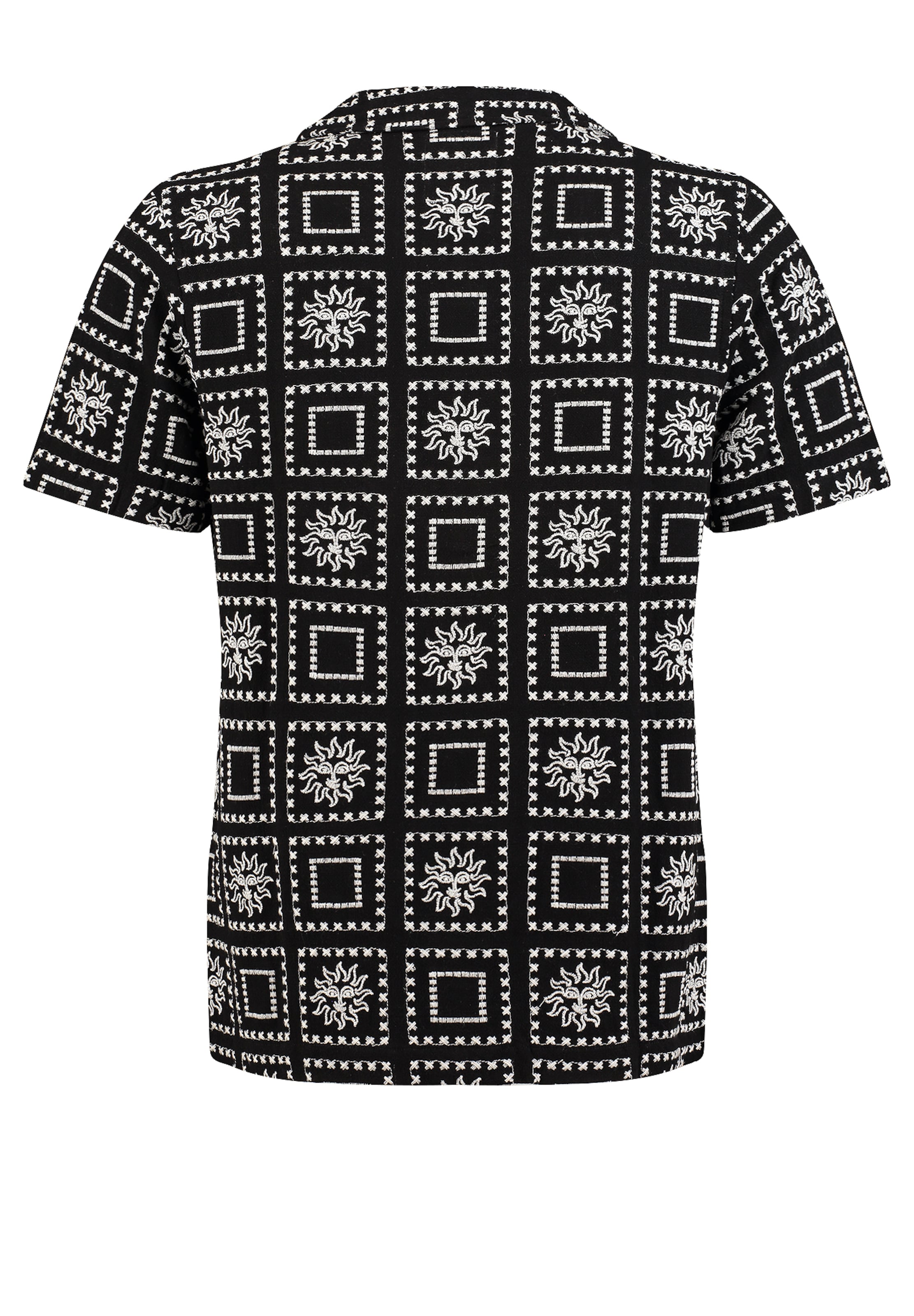 Key Largo Comfort fit Button Up Shirt 'KLSUN' in Black