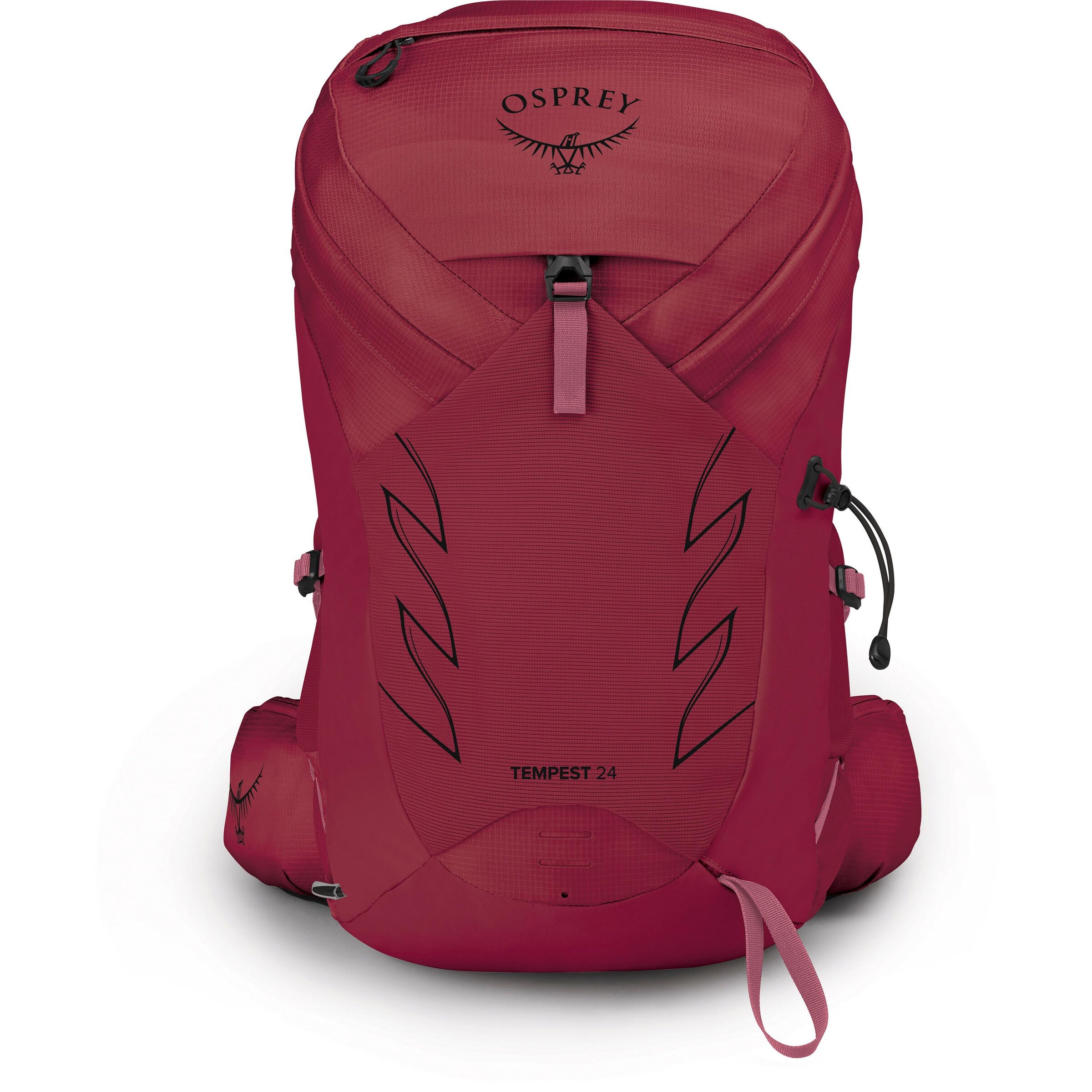 Osprey Rucksack in Rot: Vorderseite