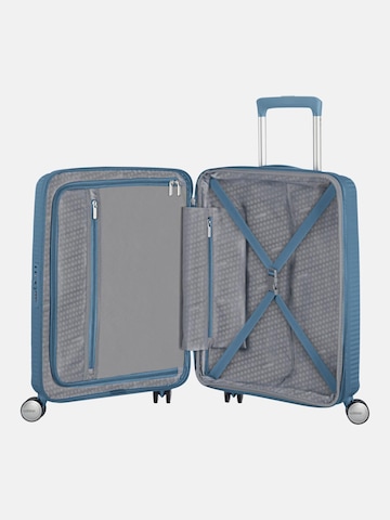 Trolley 'SOUNDBOX SPINNER 55/20 TSA EXP' di American Tourister in blu