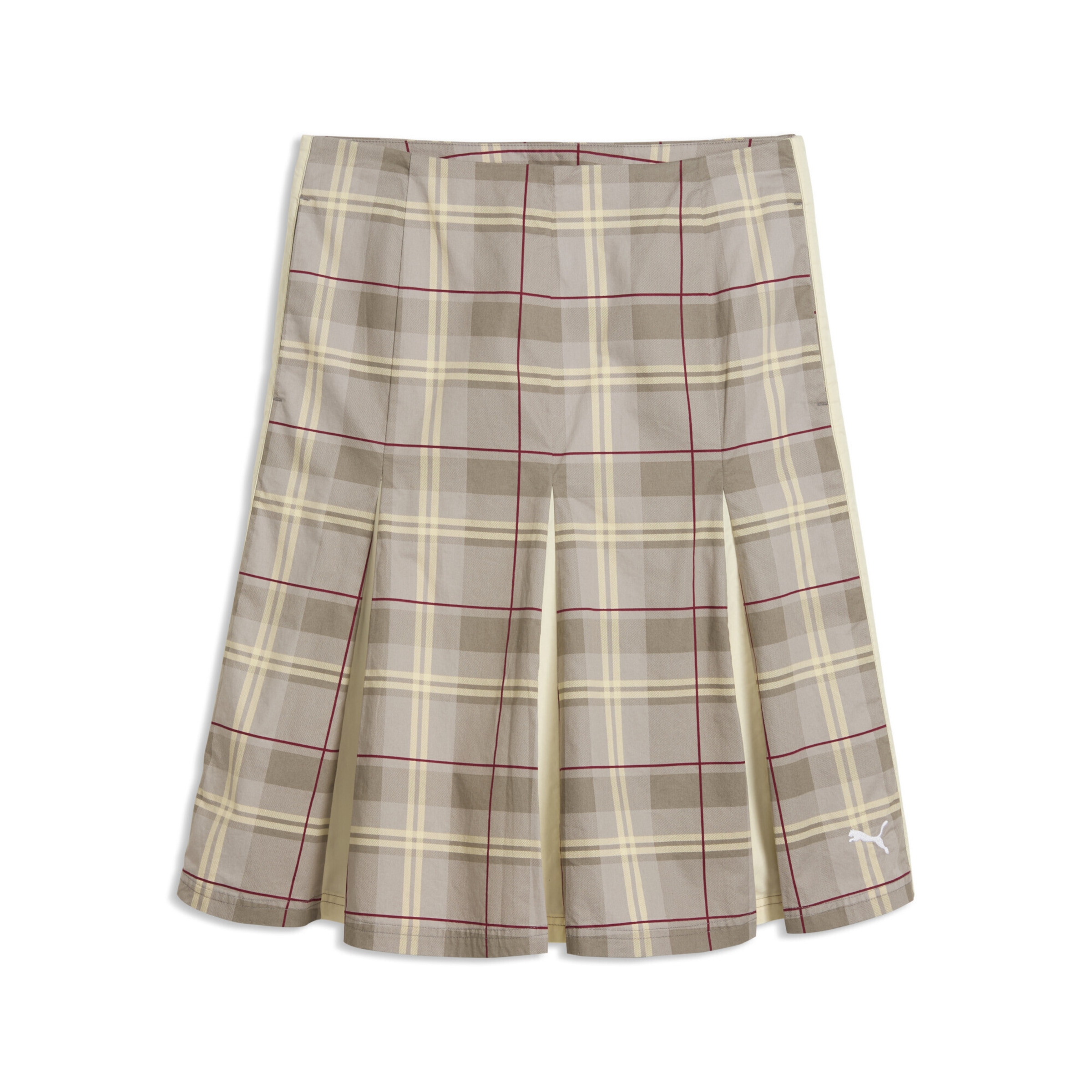 PUMA Skirt 'T7 Pleated Tartan' in 36 in Brown / Light grey, Item view