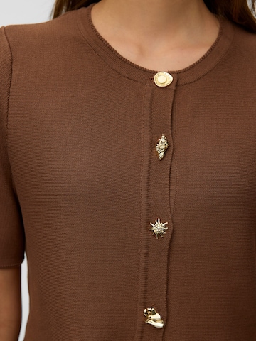 VERO MODA Gebreid vest 'VMLizzie' in Bruin