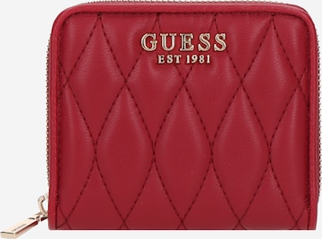 Porte-monnaies 'VALLA SLG SMALL ZIP AROUND' GUESS en rouge : devant