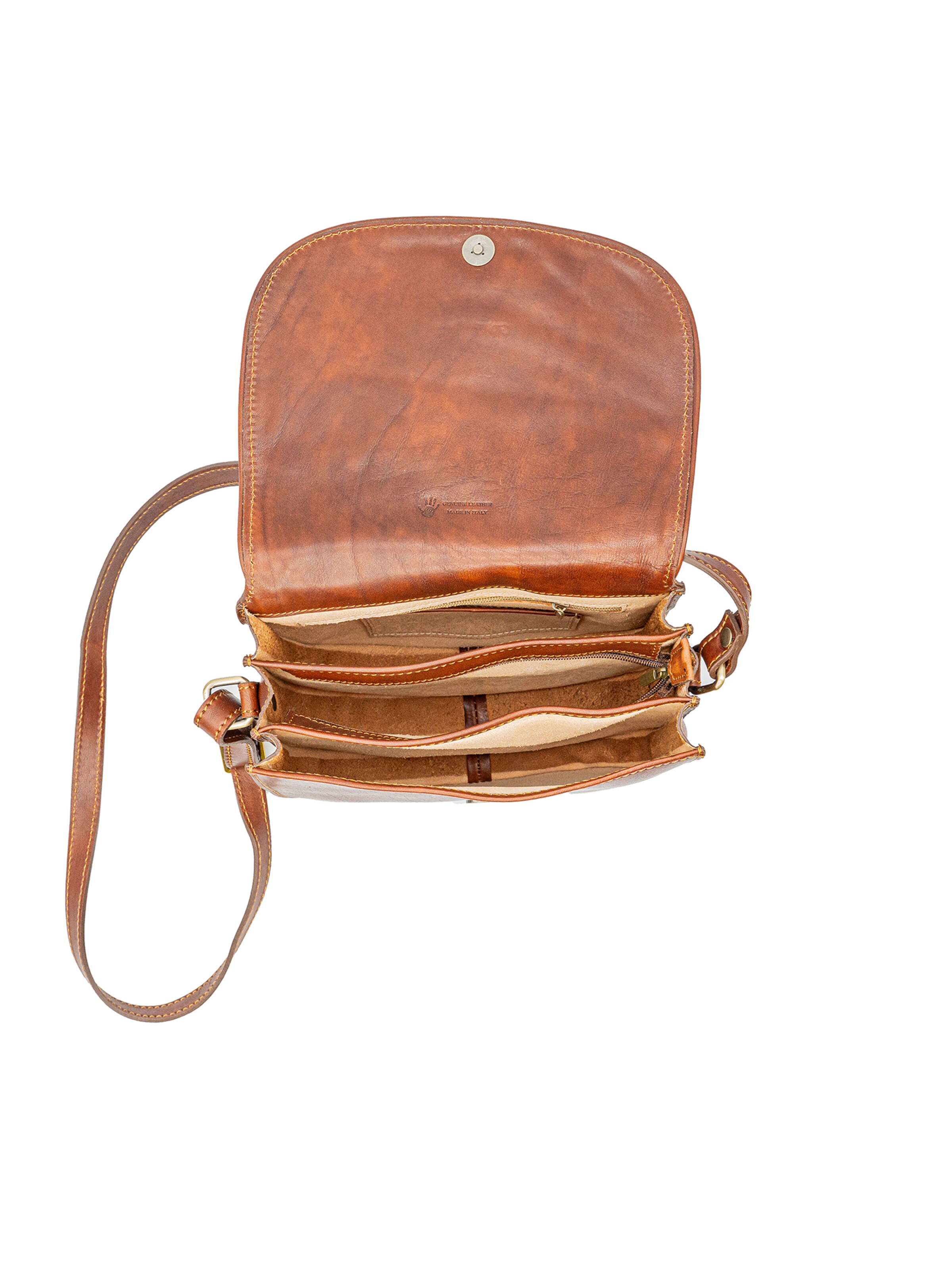 bupell Schultertasche 'Chiara' in Braun