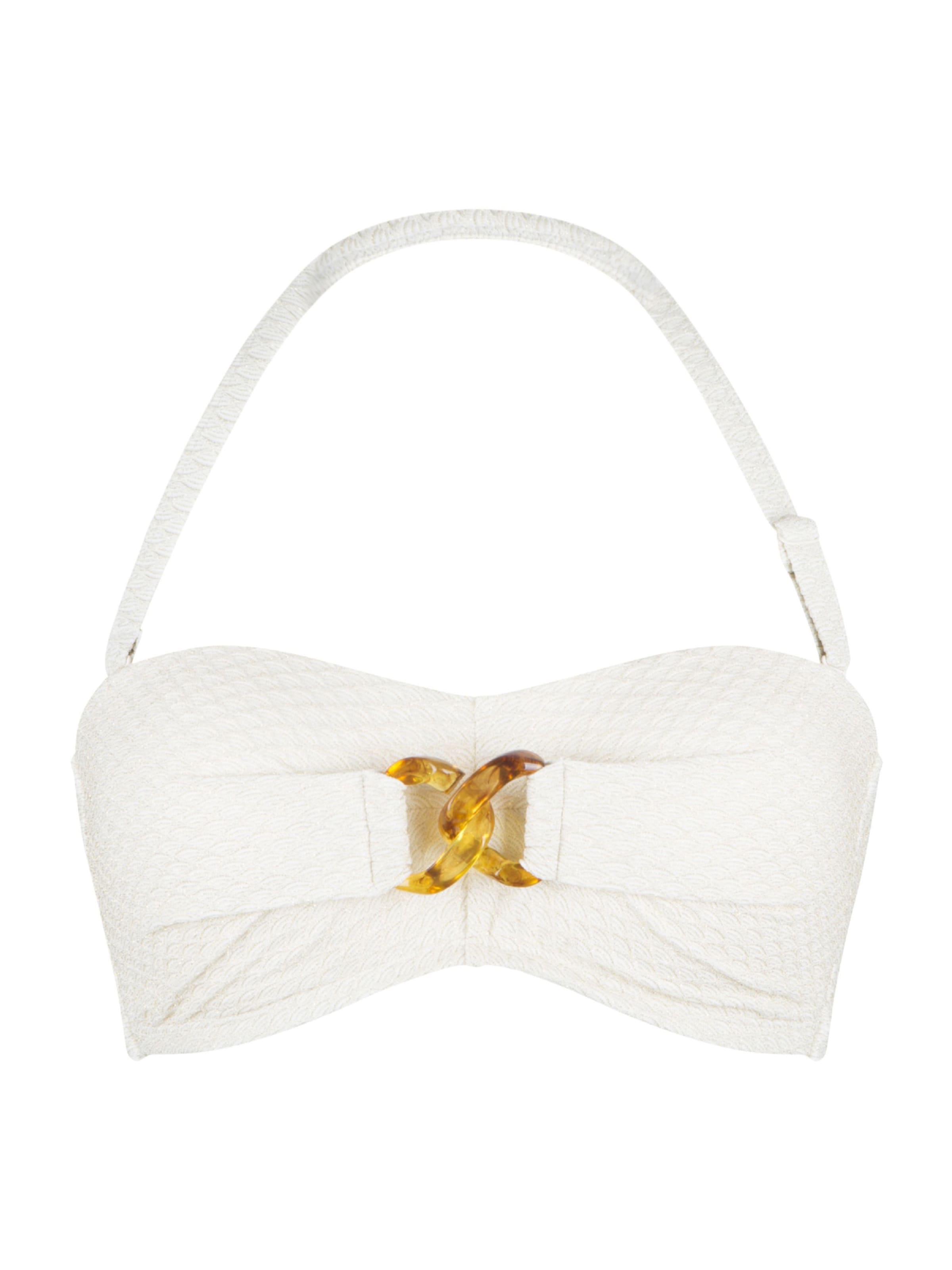 LingaDore Μπαντό Τοπ μπικίνι σε λευκό: μπροστά